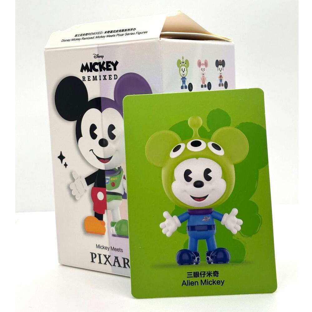 Pop Mart x Disney Remixed Alien Mickey, Collectible Art Figure, New - Picture 2 of 4